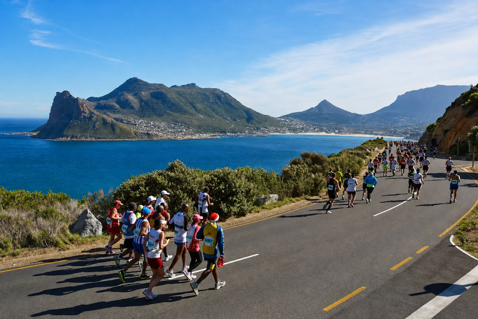 Corredores na Maratona Two Oceans